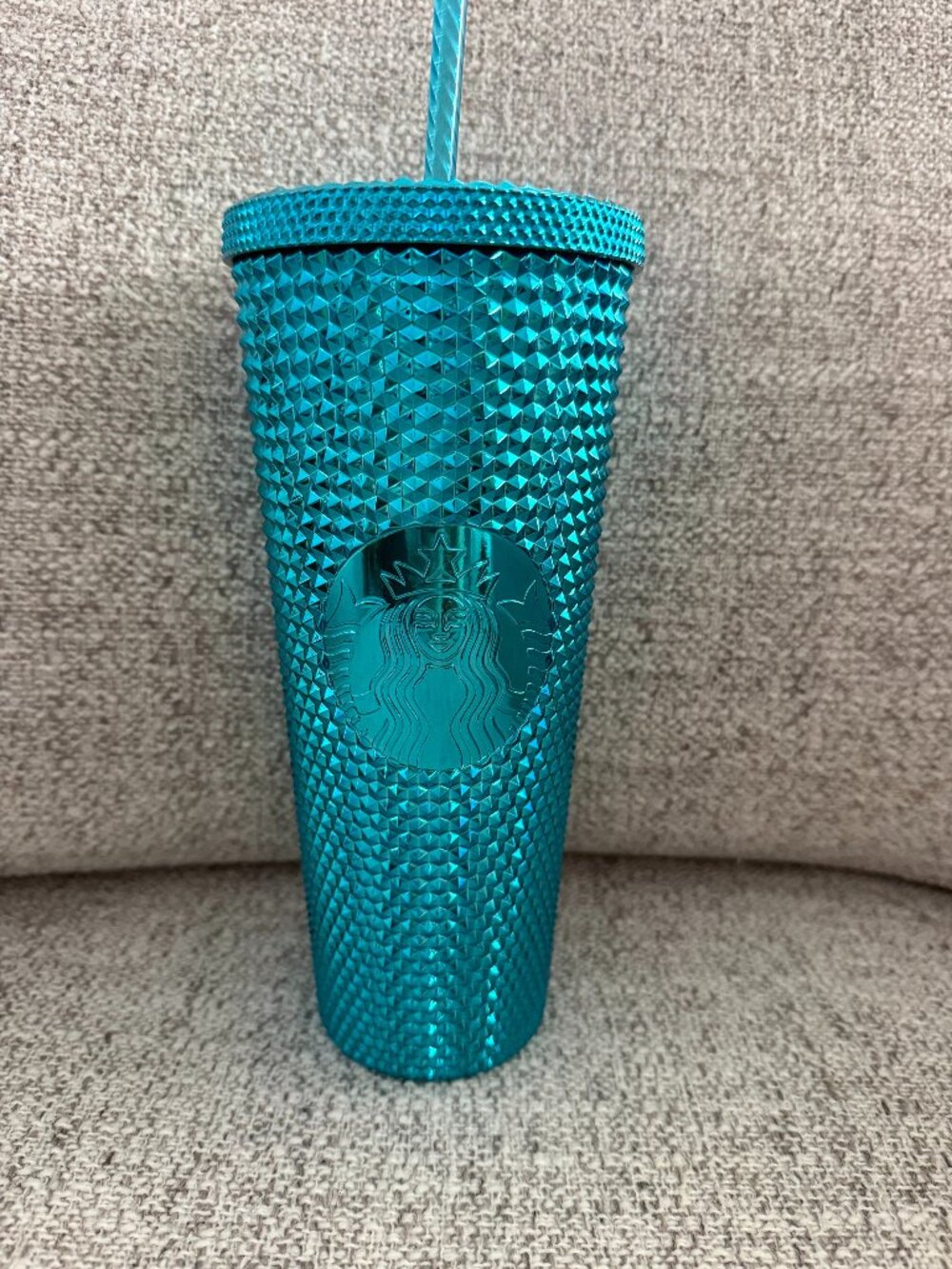 24 oz Starbucks Tumbler 2023 Metallic Blue Studded